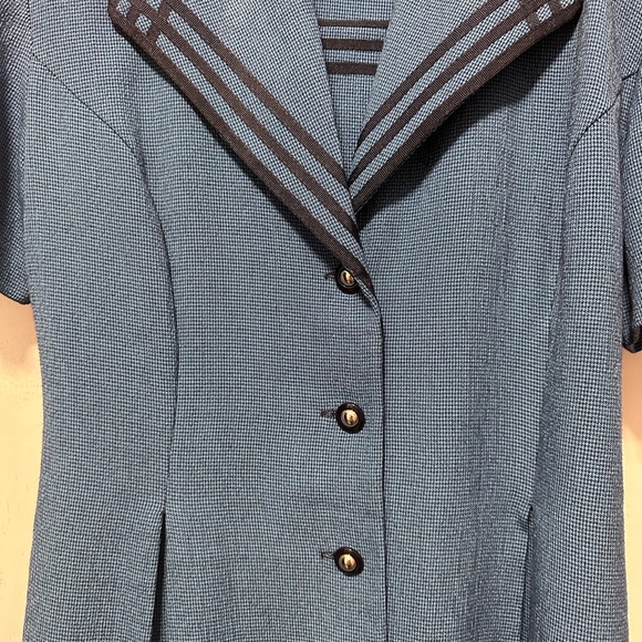 Miss Dorby vintage size 8 Blue Button-Down Dress - Picture 3 of 9